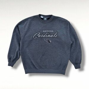 Vintage 90s Lee Sport Arizona Cardinals Sweatshirt Gray Monochrome Size Large
